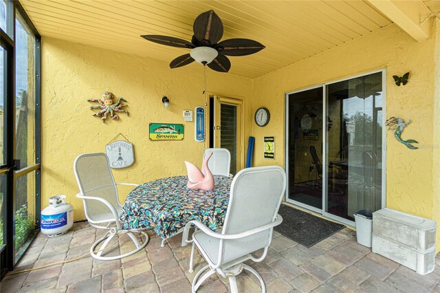 view of patio / terrace with ceiling fan