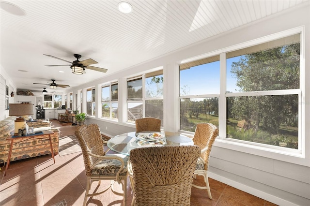 view of sunroom