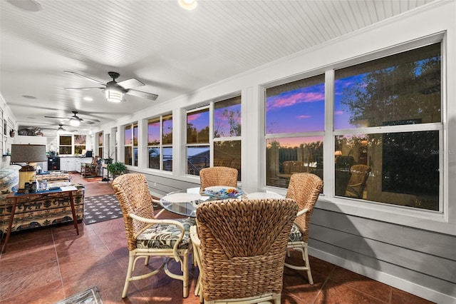 view of sunroom