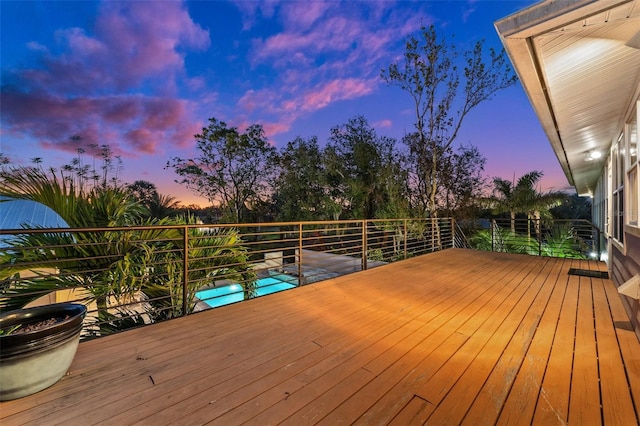 view of deck at dusk