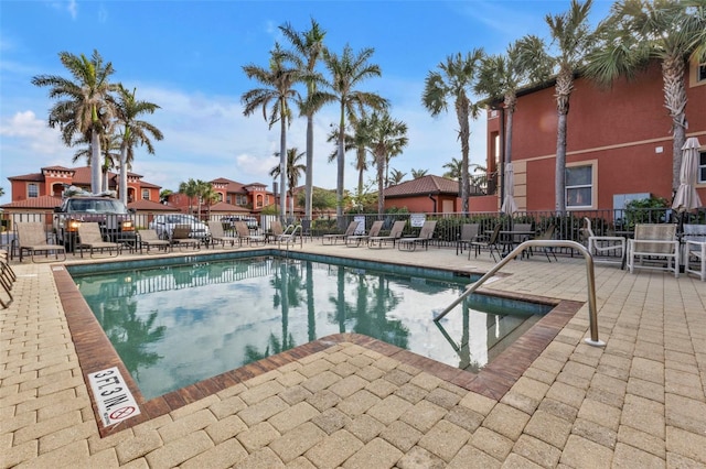 view of pool featuring a patio area