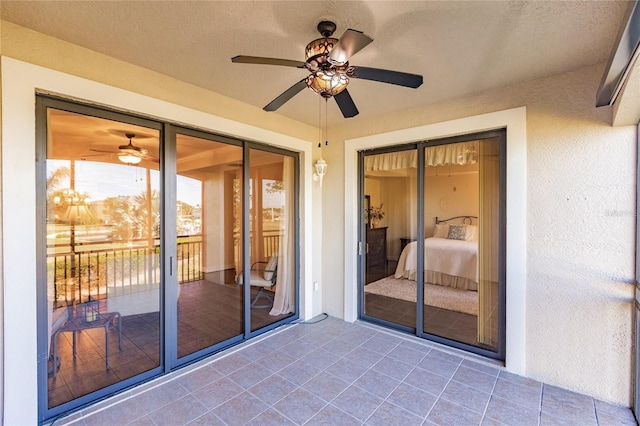 view of patio with ceiling fan