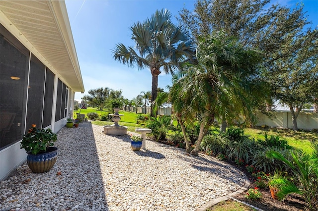 view of yard with a patio area