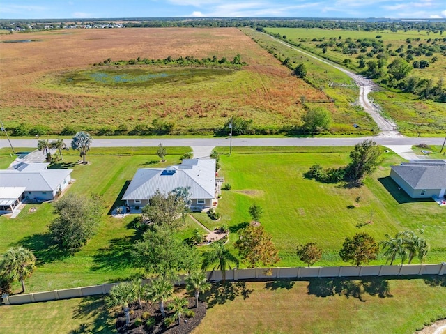 aerial view with a rural view