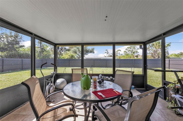 sunroom with a wealth of natural light