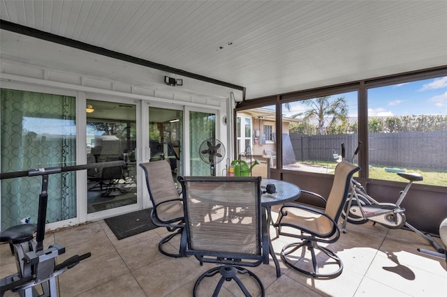 view of sunroom / solarium