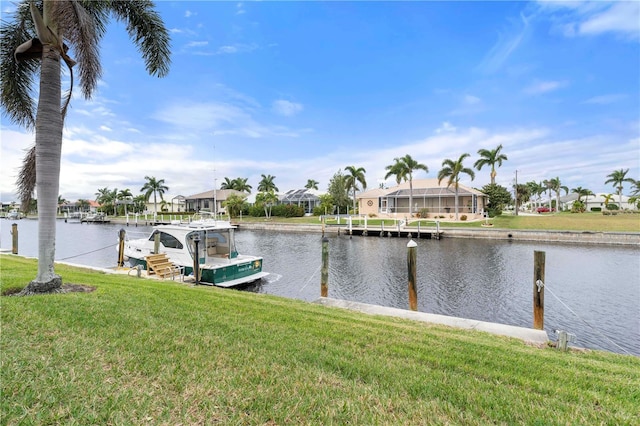 3800 Bal Harbor Blvd Unit 312, Punta Gorda, FL 33950 - dock with a water view, a yard, and a residential view