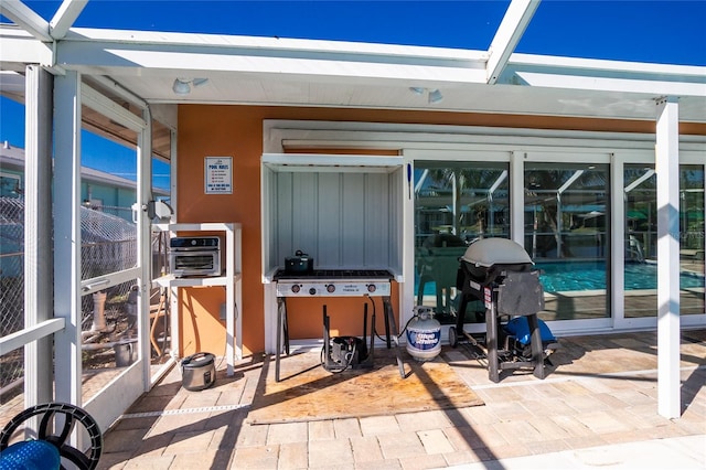 view of sunroom