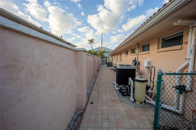 view of home's exterior with a patio