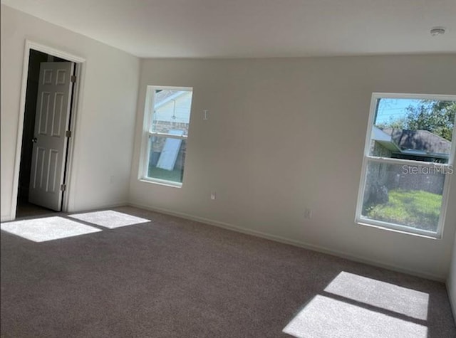 carpeted empty room featuring a healthy amount of sunlight