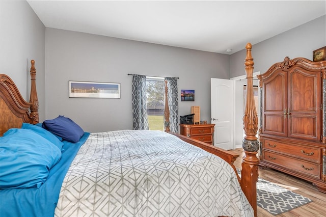 bedroom featuring wood-type flooring