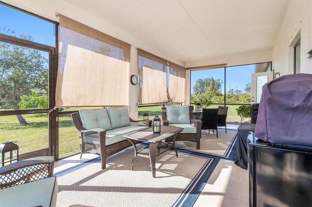 view of sunroom