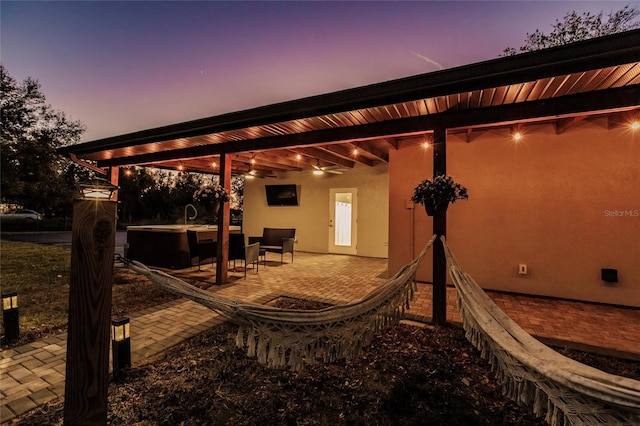 1010 Robinhood Dr, Punta Gorda, FL 33982 - patio terrace at dusk featuring a patio area