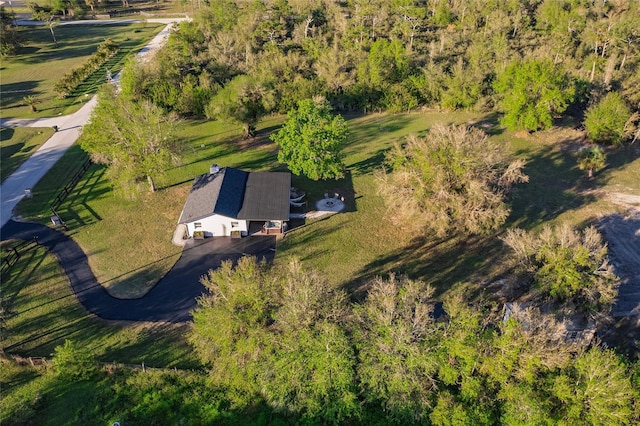 drone / aerial view featuring a rural view