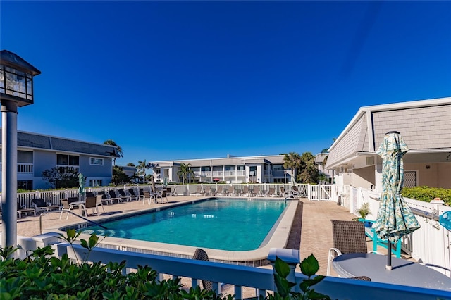 view of pool with a patio area