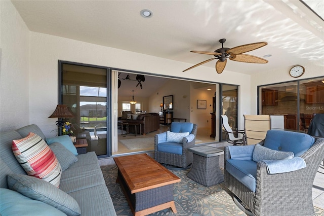 view of patio / terrace featuring an outdoor hangout area