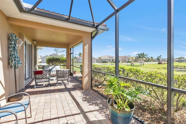 view of sunroom