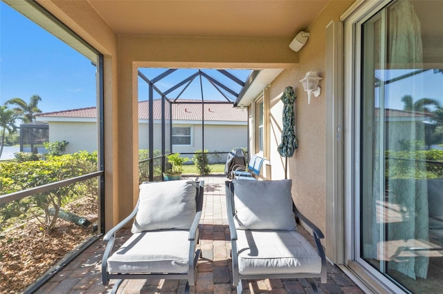 view of sunroom