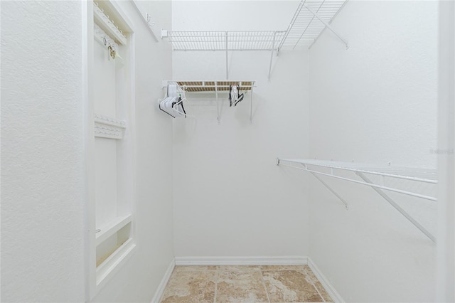 view of walk in closet