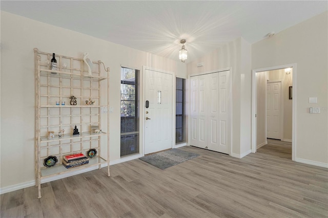 foyer featuring light hardwood / wood-style flooring