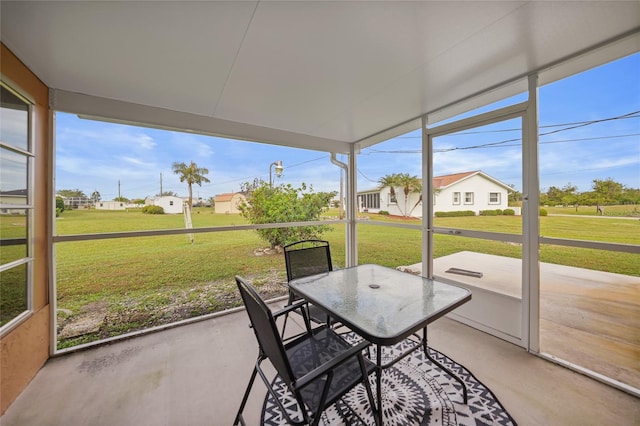 view of sunroom