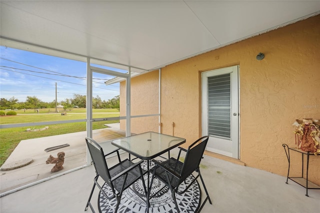 view of sunroom