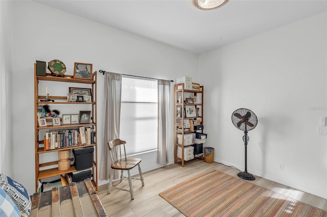 miscellaneous room featuring light hardwood / wood-style floors