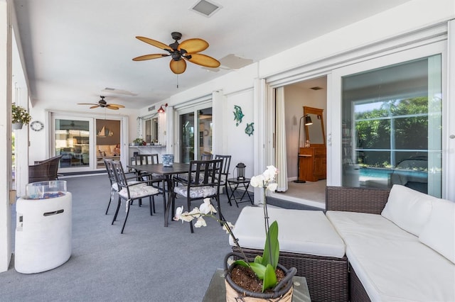 view of patio / terrace featuring an outdoor living space