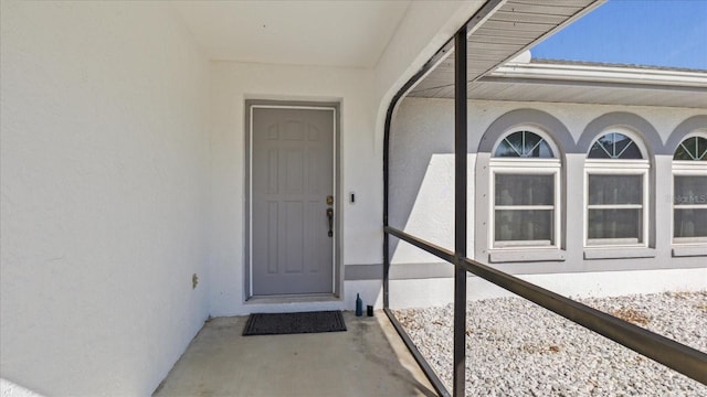 view of doorway to property