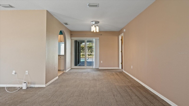 interior space with carpet flooring