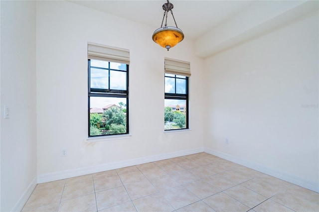 view of tiled empty room