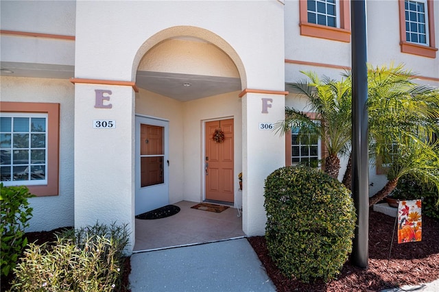 view of doorway to property