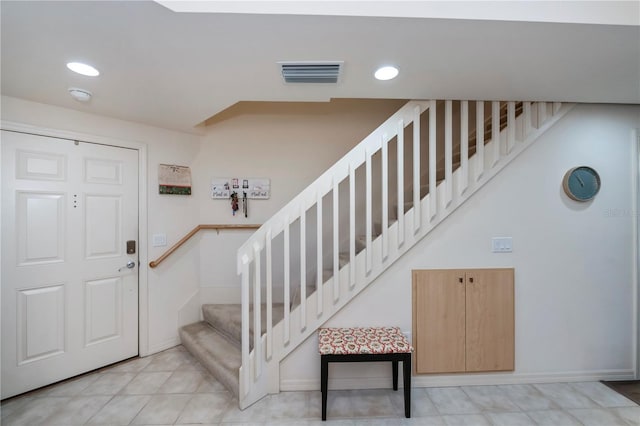 view of tiled foyer