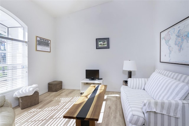 interior space featuring light wood-type flooring