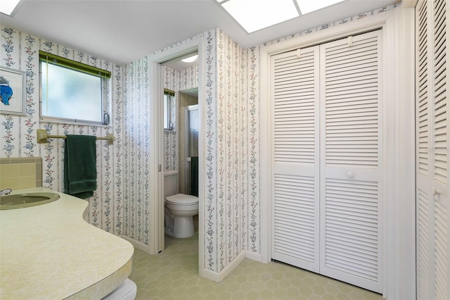 bathroom featuring toilet and sink