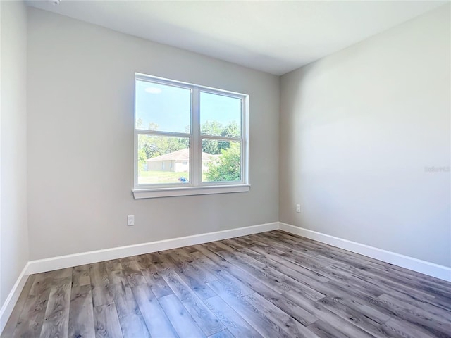 empty room featuring light hardwood / wood-style flooring