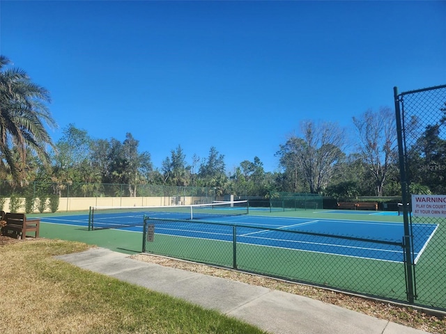 view of tennis court