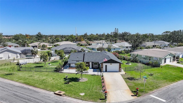 aerial view featuring a residential view