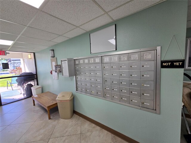 21260 Brinson Ave Unit 307, Port Charlotte, FL 33952 - view of community with a paneled ceiling and mail area