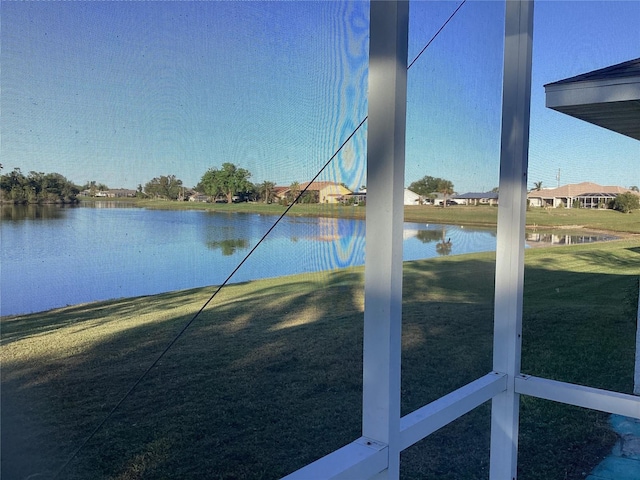 view of water feature