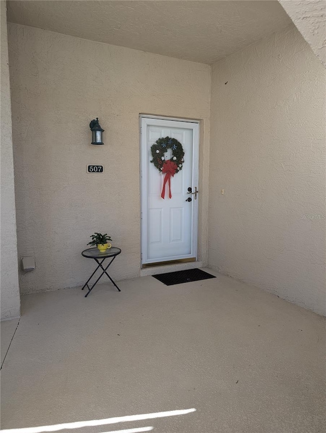 view of doorway to property