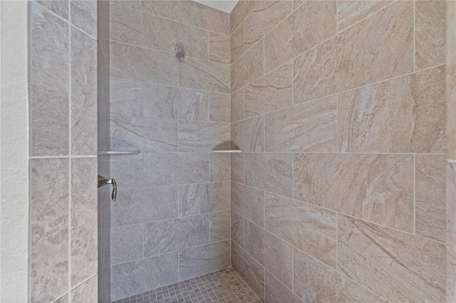 bathroom with tiled shower