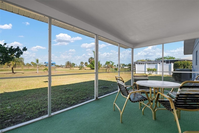 view of sunroom