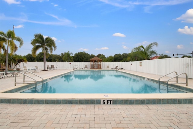 view of pool featuring a patio area