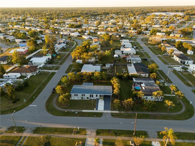 bird's eye view with a residential view