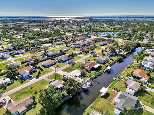 824 E 6th St, Englewood, FL 34223 - aerial view of property's location with a nearby body of water and nearby suburban area