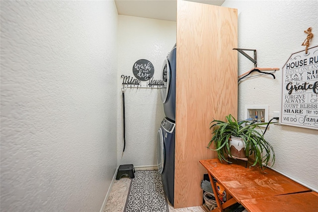 17080 Kellog Ave, Port Charlotte, FL 33954 - detailed view of stacked washer / drying machine and a textured wall