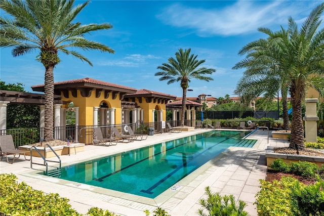 view of pool with a patio