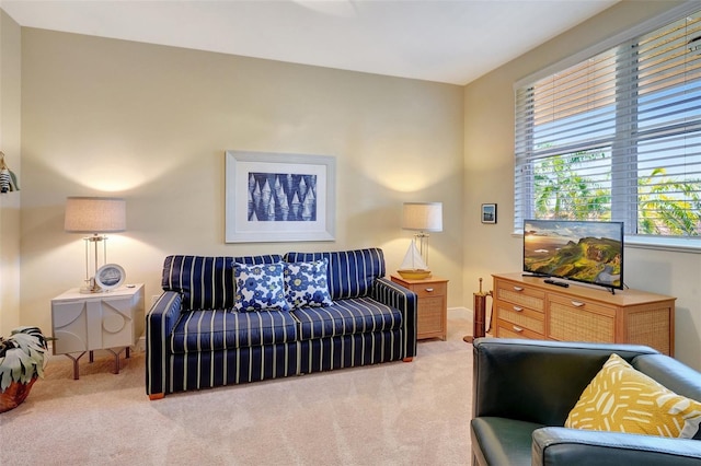 view of carpeted living room