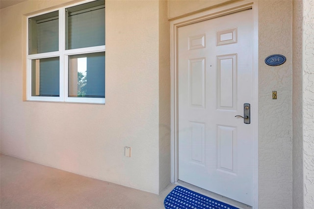 view of doorway to property